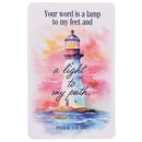 Dicksons Inspirational Christian Pocketcard Bookmark for Books and Novels 2.5 x 3.75 Inch Paper Lighthouse Your Word is a Lamp Pack of 12