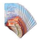 Dicksons Inspirational Christian Pocketcard Bookmark for Books, Bible Study, Journals 2.5 x 4 Inch Card Stock Watercolor Set Your Minds On Things Above Pack of 12