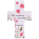 Dicksons Inspirational Christian Pocketcard Bookmark for Books and Novels 2.5 x 3.75 Inch Paper Cross He Restores My Soul Pack of 12