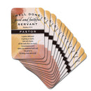 Dicksons Pastor Appreciation Christian Pocketcard Bookmark for Books, Bible Study, Journals 2.5 x 4 Inch Card Stock Well Done Pastor Pack of 12