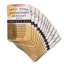 Dicksons Pastor Appreciation Christian Pocketcard Bookmark for Books, Bible Study, Journals 2.5 x 4 Inch Card Stock Well Done Pastor's Wife Pack of 12