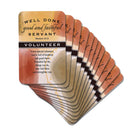 Dicksons Volunteer Appreciation Christian Pocketcard Bookmark for Books, Bible Study, Journals 2.5 x 4 Inch Card Stock Well Done Volunteer Pack of 12