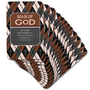 Dicksons Inspirational Christian Pocketcard Bookmark for Books, Bible Study, Journals 2.5 x 4 Inch Card Stock Man of God Be Strong Pack of 12