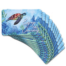 Dicksons Encouragement Pocketcard Bookmark for Books, Novels, and Journals 2.5 x 4 Inch Card Stock Sea Turtle Enjoy The Journey Pack of 12