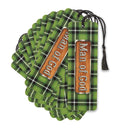 Dicksons Man of God Green Plaid 6 x 2 Laminated Cardstock Bookmark with Tassel Pack of 12