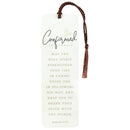 Dicksons Confirmed Encouraging Verse Woodgrain Finish White 6 x 2 Paper and Tassel  Decoration Bookmark Pack of 12