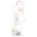 Dicksons Worry Ends Encouraging Verse Decorative White 6 x 2 Paper and Tassel  Decoration Bookmark Pack of 12