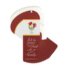 Dicksons Let Peace Christ Rule in Hearts Floral 6 inch Paper Tussled Bookmark Pack of 12
