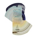 Dicksons Bereavement Poem Ship with Sails Blue 6 inch Paper Tussled Bookmark Pack of 12