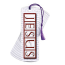 Dicksons Jesus Maroon and Grey 2 x 6 Inch Paper and Tassel Place Keeper Bookmark Pack of 12