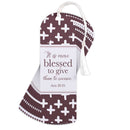 Dicksons Blessed to Give Maroon and White 2 x 6 Inch Paper and Tassel Place Keeper Bookmark Pack of 12