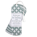 Dicksons Be Strong Green and White 2 x 6 Inch Paper and Tassel Place Keeper Bookmark Pack of 12