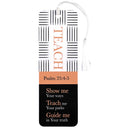 Dicksons Show Me Your Ways Teach Me Your Paths Guide Me in Your Truth Black, White, and Peach 2 x 6 Paper and Tassel Encouraging Tassel Bookmark, Pack of 12