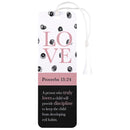 Dicksons Love A Person Who Truly Loves A Child Will Provide Discipline Black, White, and Pink 2 x 6 Paper and Tassel Encouraging Tassel Bookmark, Pack of 12