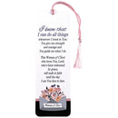 Dicksons I Know That I Can Do All Things Whenever I Trust in You White and Pink 2 x 6 Paper and Tassel Encouraging Tassel Bookmark, Pack of 12