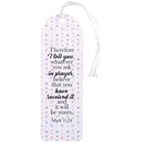 Dicksons Believe That You Have Received It and It Will Be Yours Pastel Dots 2 x 6 Paper and Tassel Curved Top Encouraging Tassel Bookmark, Pack of 12