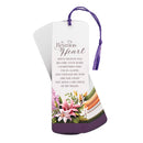 The Reunion Heart - 6 x 2 Inch Cardstock Tassel Bookmark Place Keeper; Pack of 12
