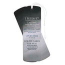 Casting All Your Care Upon Him - 1 Peter 5:7-6 x 2 Inch Black and Grey Cardstock Tassel Bookmark Place Keeper; Pack of 12