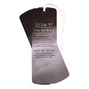 Walk by Faith Not by Sight - 2 Corinthians 5:7-6 x 2 Inch Brown Cardstock Tassel Bookmark Place Keeper; Pack of 12