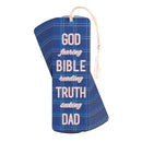 God Fearing Truth Seeking Dad - 6 x 2 Inch Blue Cardstock Tassel Bookmark Place Keeper; Pack of 12