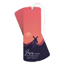 Jesus Carried The Cross - 6 x 2 Inch Orange and Navy Cardstock Tassel Bookmark Place Keeper; Pack of 12