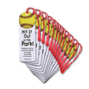 Dicksons Inspirational Christian Sport Tassel Bookmark for Books, Bible Study, Journals 2 x 6 Inch Card Stock Softball Whatever You Do Pack of 12