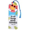 Dicksons Inspirational Christian Tassel Bookmark for Books and Novels 2 x 6 Inch Paper Give Thanks Pack of 12