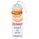 Dicksons Inspirational Christian Tassel Bookmark for Books and Novels 2 x 6 Inch Paper Donut Forget to Pray Pack of 12