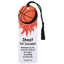 Dicksons Inspirational Christian Tassel Bookmark for Books and Novels 2 x 6 Inch Paper Basketball Shoot for Success Pack of 12