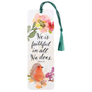 Dicksons Inspirational Christian Tassel Bookmark for Books and Novels 2 x 6 Inch Paper He is Faithful Pack of 12