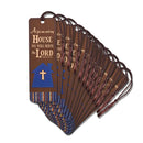 Dicksons Inspirational Christian Tassel Bookmark for Books, Bible Study, Journals 2 x 6 Inch Card Stock Me and My House Serve The Lord Pack of 12