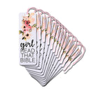 Dicksons Inspirational Christian Tassel Bookmark for Books, Bible Study, Journals 2 x 6 Inch Card Stock Girl Read That Bible Pack of 12