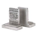 Dicksons The Name Above Every Name Grey and Black 5 x 5 Inch Resin Decorative Bookends Set of 2