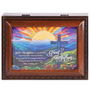 Dicksons, Classic Hymns, Inspirational Christian, Rope Trim Framed, Keepsake Music Box, Jewelry Organizer, Plays Tune From Song, Great is Thy Faithfulness