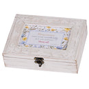 Dicksons Musical Keepsake Box Plays Tune Amazing Grace White Distressed Jewelry or Memory Box 6.5 x 8.5 Inch Wood You Surpass Them All