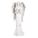 Dicksons Christmas Tabletop Figurine Festive Holiday Décor 2.25 x 5.5 Inch Resin Distressed Angel Holding Book