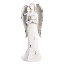 Dicksons Christmas Tabletop Figurine Festive Holiday Décor 2.25 x 5.5 Inch Resin Distressed Angel Holding Candle