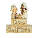 Dicksons Holy Family Peace On Earth Cream and Gold Tone 3.6 Inch Resin Christmas Tabletop Figurine
