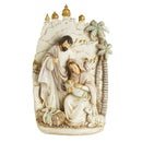 Dicksons Holy Family Bethlehem Cream and Gold Tone 10 Inch Resin Christmas Tabletop Figurine