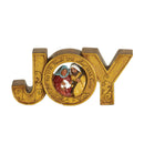 Dicksons Joy Holy Family Gold Tone 6.5 Inch Resin Christmas Tabletop Figurine