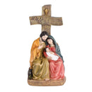 Dicksons Individual Christmas Nativity Figurine 3.75 x 8 Inch Resin Holy Family Cross