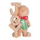 Dicksons Christmas Tabletop Figurine Festive Holiday Décor 4.25 x 6.5 Inch Resin Gingerbread Man Joy