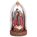 Dicksons Individual Christmas Nativity Figurine 4.5 x 9.5 Inch Resin Holy Family Creche Red
