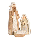 Dicksons Individual Christmas Nativity Figurine 4 x 5.75 Inch Resin Knitted Glitter Holy Family