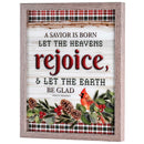 Dicksons Decorative Christmas Frame Hanging Wall Sign 12 x 15 Inch MDF Cardinal Bird Savior Is Born