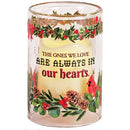 Dicksons Decorative Christmas Candle Holder with LED Tealight 4 x 6 Inch Glass Ones We Love