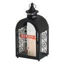 Dicksons Reason For The Season Black 7.5 x 6 Inch Metal Tabletop Candle Lantern