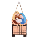 Dicksons Hanging Christmas Countdown Advent Calendar 13.75 x 17.5 Inch Felt Holy Family Nativity