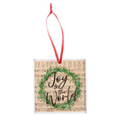 Dicksons Decorative Holiday Hanging Christmas Tree Ornament 3.5 Inch Glass Joy to The World