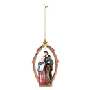 Dicksons Decorative Holiday Hanging Christmas Tree Ornament 5 Inch Resin Holy Family Creche Colored